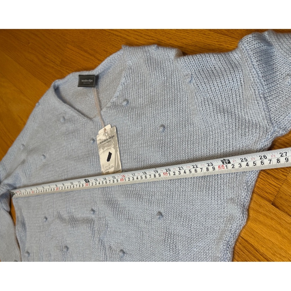 Wooden Ships Mini Popcorn V Neck Lightweight Sweater NWT - Picture 4 of 7